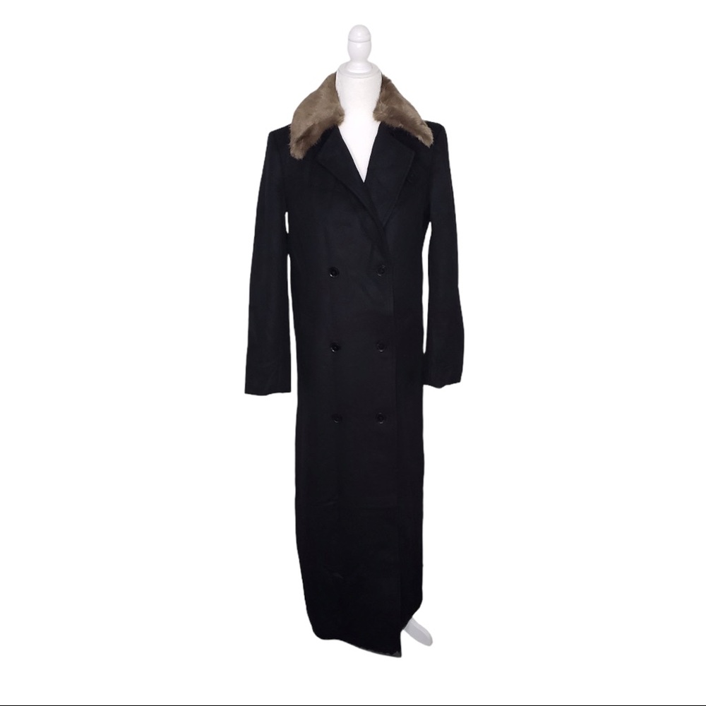 Capulet x Revolve Black Wool Overcoat Small